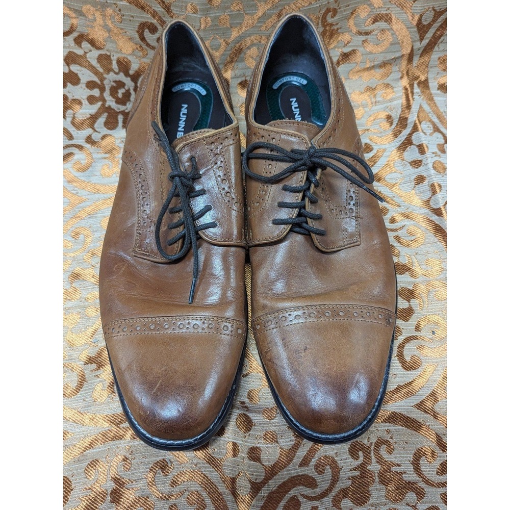 Quiet Luxury Business Casual Cognac Leather Oxford Shoes Nunn Bush Size 13